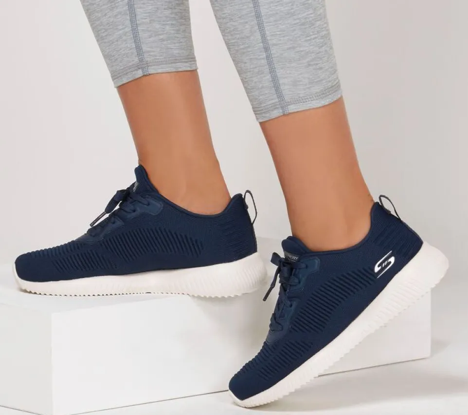 Womens Wide Fit Skechers Bobs Tough Talk-32504 Trainers