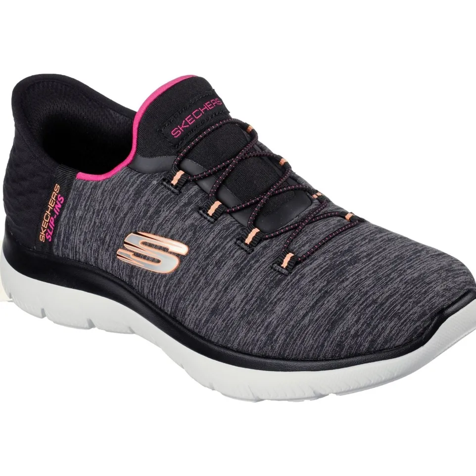 Women's Wide Fit Skechers 149937W Summits Dazzling Haze Vegan Trainers