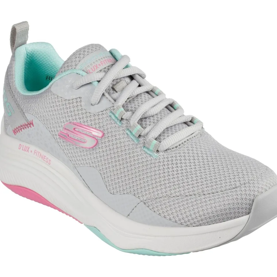 Women's Wide Fit Skechers 149835 D'Lux Fitness Roam Free Trainers