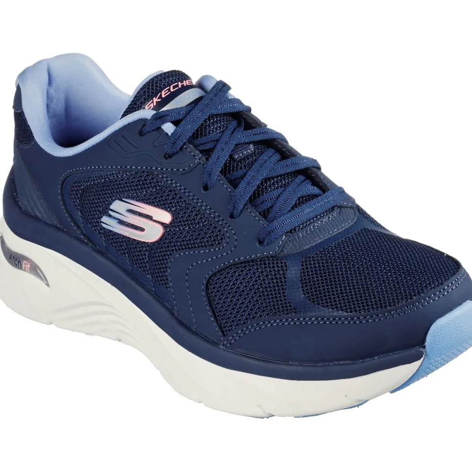 Women's Wide Fit Skechers 149686 Arch Fit D'Lux Trainers