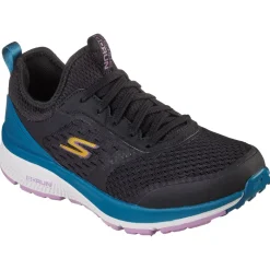 Women's Wide Fit Skechers 128276 Go Run Consistent Vivid Trainers - Black