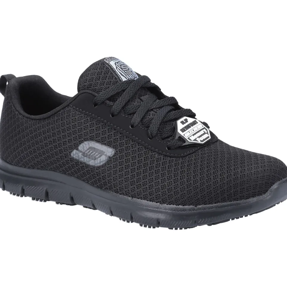 Women's Wide Fit Skechers 77210EC Genter Bronaugh SR Occupational Trainers