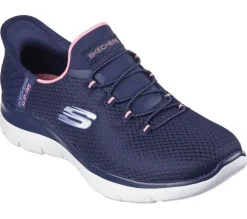 Women's Wide Fit Skechers 150123 Slip-ins Summits Diamond Dream Trainers