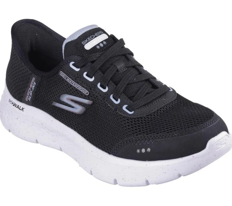 Women's Wide Fit Skechers 124846 Go Walk Flex Clear Creek Trainers