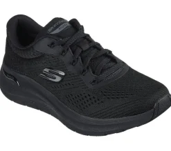 Women's Wide Fit Skechers 150051W Arch Fit 2.0 Big League Trainers - Black