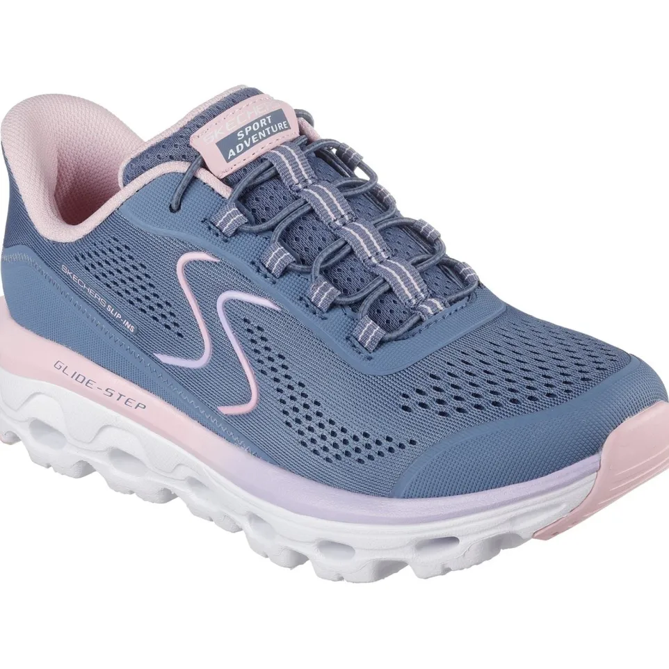 Women's Wide Fit Skechers 180272 Slip-ins Glide Step Sole Trainers