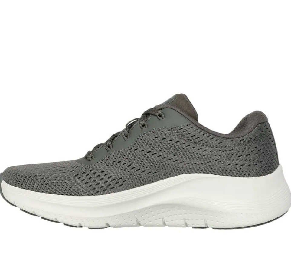 Women's Wide Fit Skechers 150051 Arch Fit 2.0 Big League Trainers - Olive