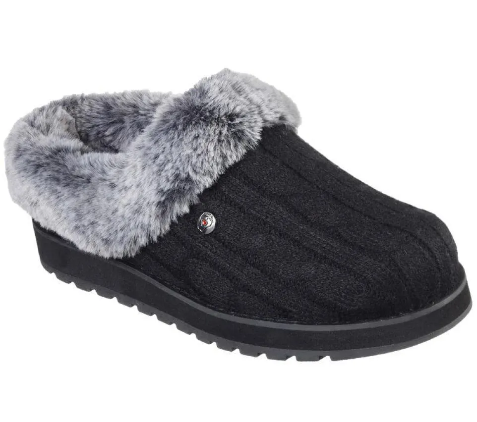 Womens Wide Fit Skechers Keepsakes Ice Angel Mule Slippers - Exclusive