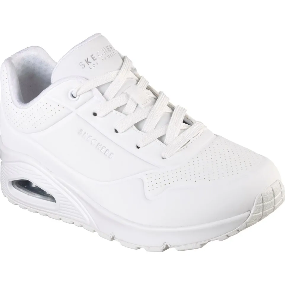 Women's Wide Fit Skechers 73690 Uno Stand On Air Sports Trainers