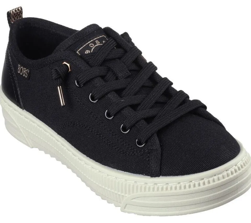 Women's Wide Fit Skechers Bobs Copa 114640 Canvas Shoes