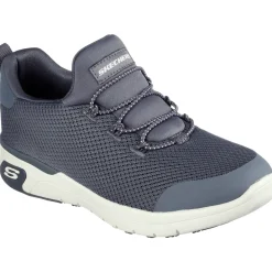 Women's Wide Fit Skechers 77281EC Marsing Waiola SR Safety Trainers - Charcoal