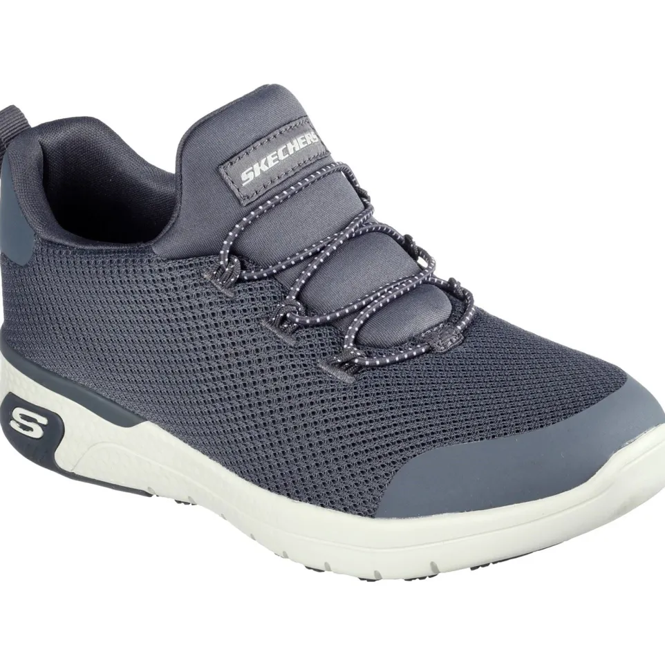 Women's Wide Fit Skechers 77281EC Marsing Waiola SR Safety Trainers - Charcoal