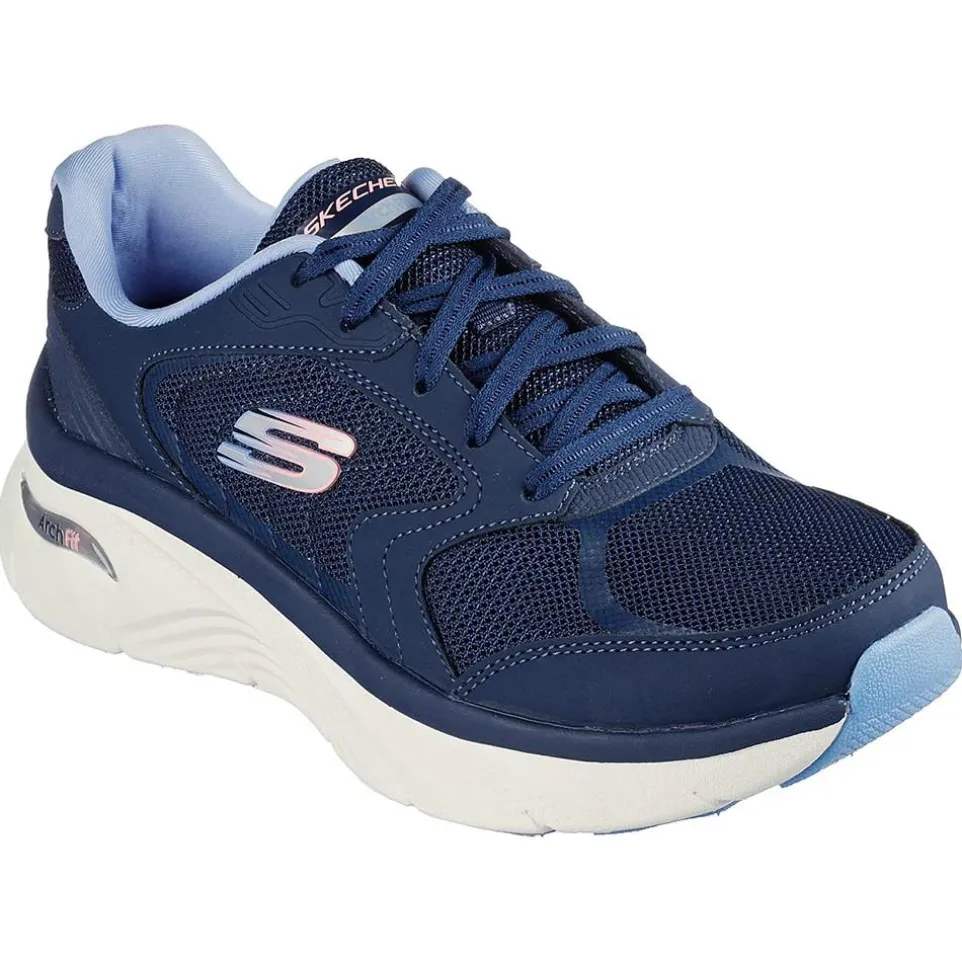 Women's Wide Fit Skechers 149686 Relaxed Fit Arch Fit D'lux Trainers