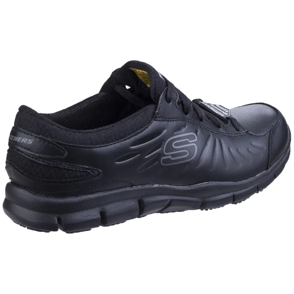 Women's Wide Fit Skechers 76551EC Eldred Occupational Trainers