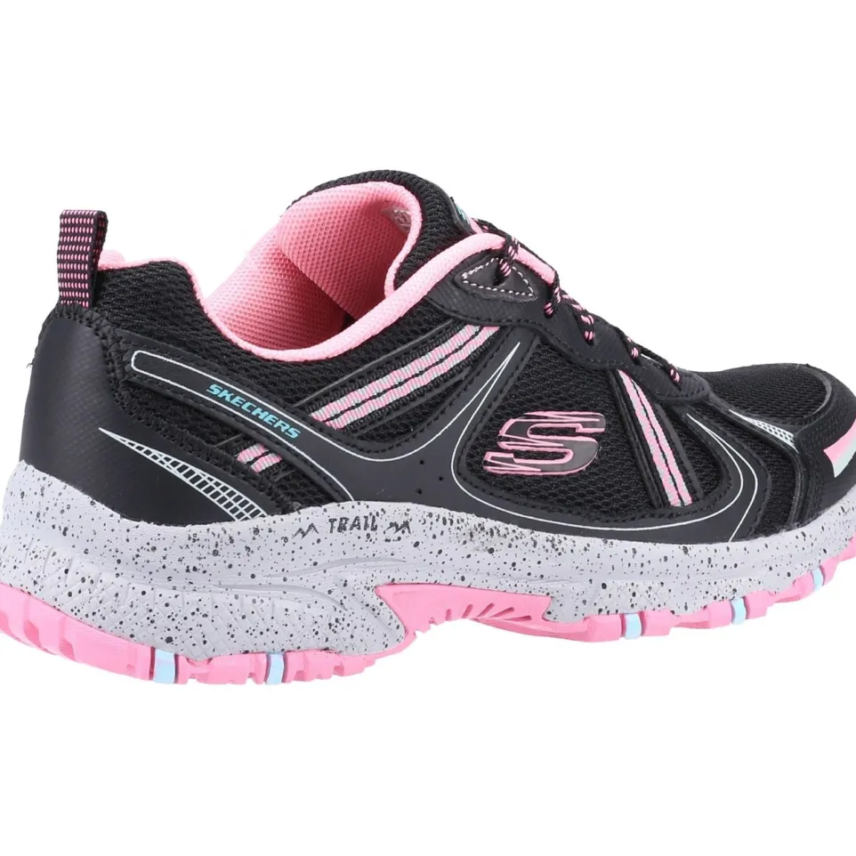 Women's Wide Fit Skechers 149820 Hillcrest Vast Adventure Trainers - Black/Hot Pink