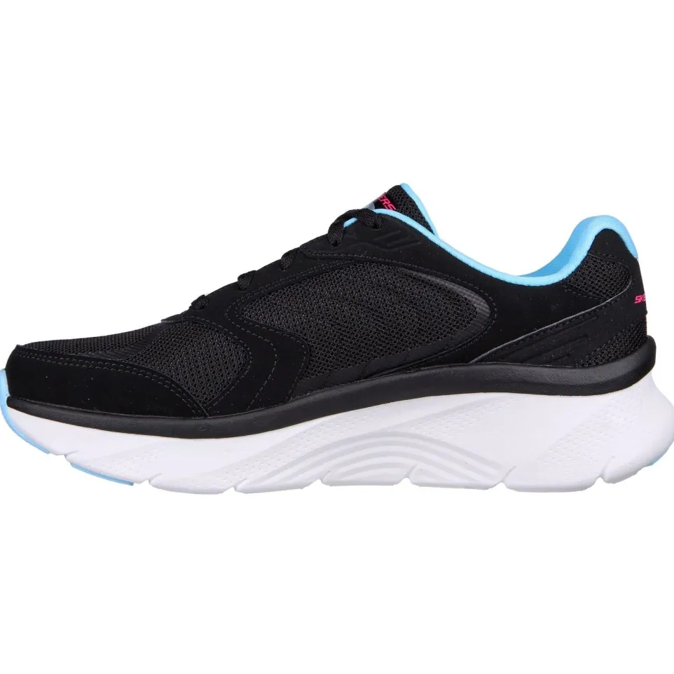 Women's Wide Fit Skechers 149686 Arch Fit D'Lux Trainers - Black/Blue