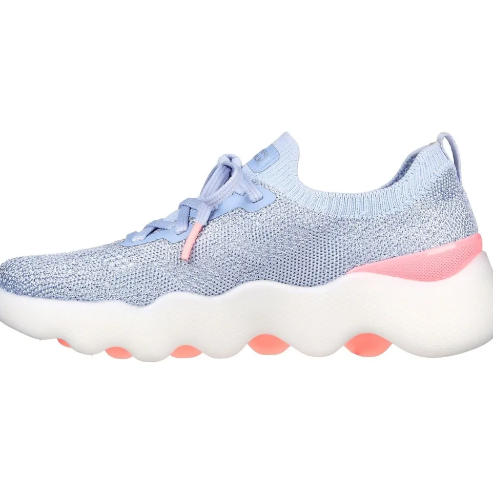 Women's Wide Fit Skechers 124905 Go Walk Massage Fit Upsur Trainers