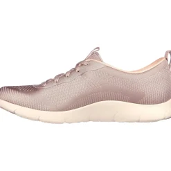Women's Wide Fit Skechers 104390 Arch Fit Refine Classy Doll Trainers - Dark Taupe