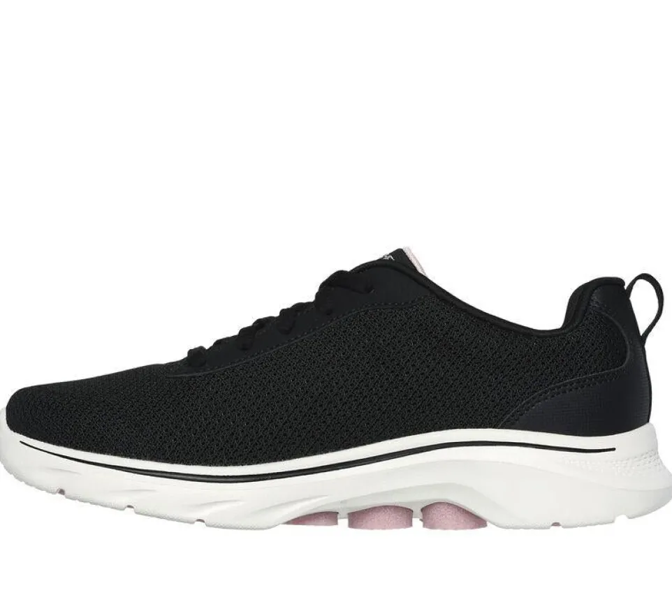 Women's Wide Fit Skechers 125207 Go Walk 7 Clear Path Trainers