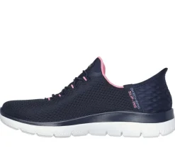 Women's Wide Fit Skechers 150123 Slip-ins Summits Diamond Dream Trainers
