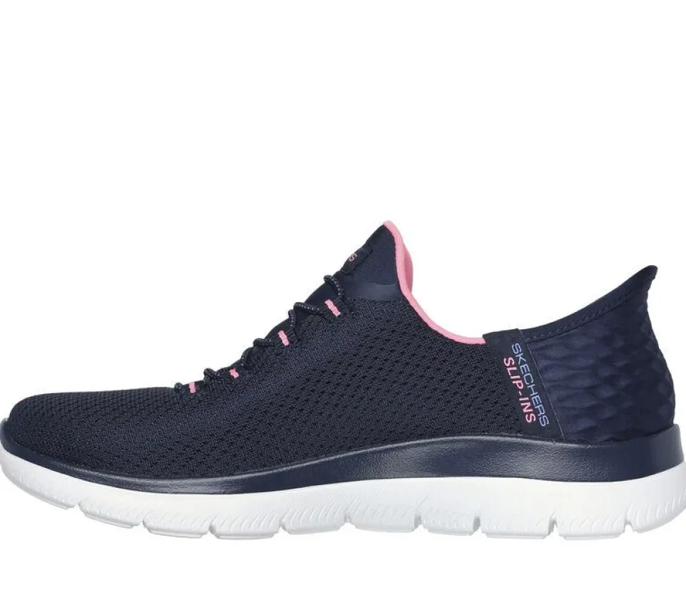 Women's Wide Fit Skechers 150123 Slip-ins Summits Diamond Dream Trainers