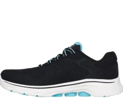 Women's Wide Fit Skechers 125215 Go Walk 7 Cosmic Waves Trainers