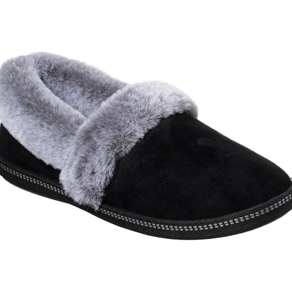 Women's Wide Fit Skechers 32777 Cozy Campfire Team Toasty Slippers