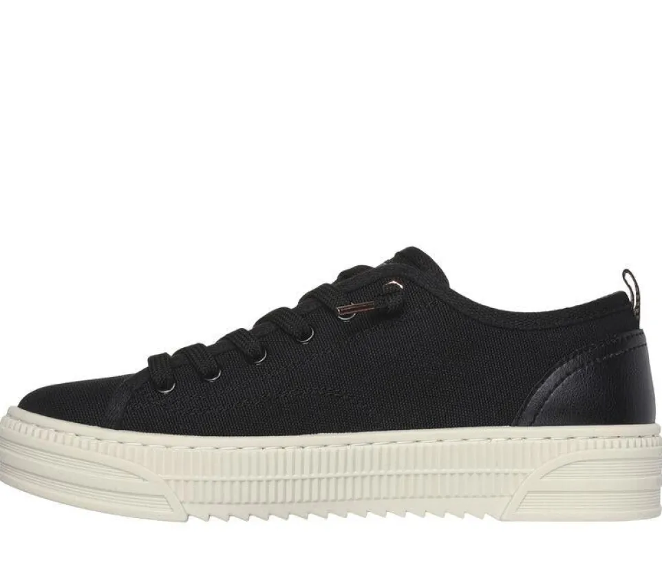 Women's Wide Fit Skechers Bobs Copa 114640 Canvas Shoes