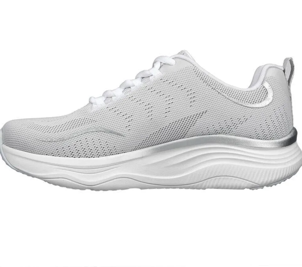 Women's Wide Fit Skechers 149837 D'lux Fitness Pure Glam Trainers