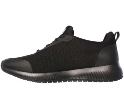 Women's Wide Fit Skechers Squad Sr 77222 Walking Work Shoes