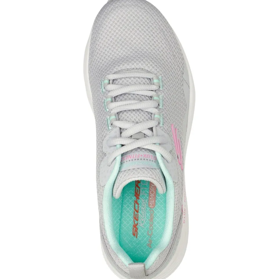 Women's Wide Fit Skechers 149835 D'Lux Fitness Roam Free Trainers