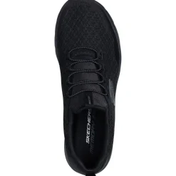Women's Wide Fit Skechers 149657 Dynamight 2.0 Real Smooth Trainers - Black