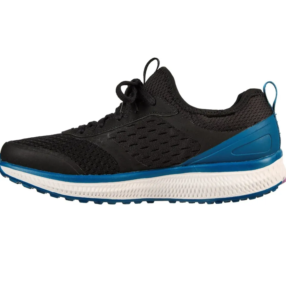 Women's Wide Fit Skechers 128276 Go Run Consistent Vivid Trainers - Black