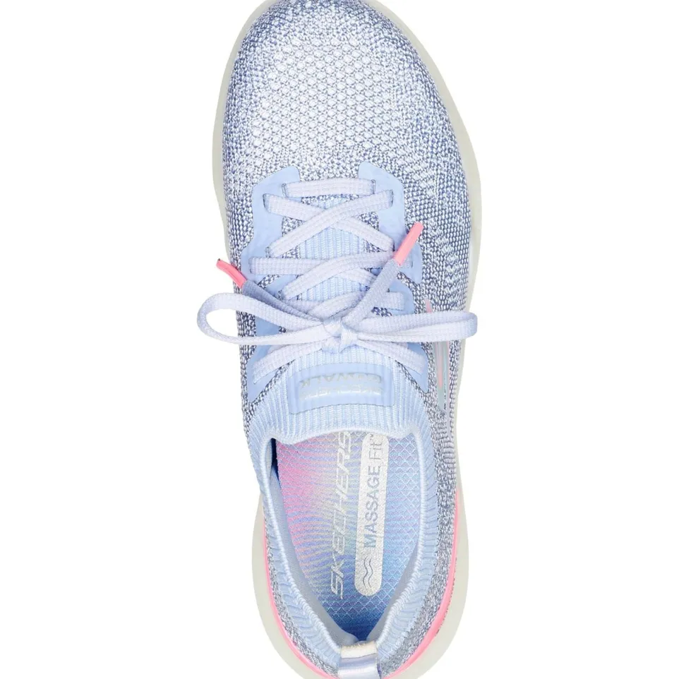 Women's Wide Fit Skechers 124905 Go Walk Massage Fit Upsur Trainers