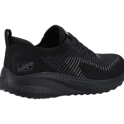 Women's Wide Fit Skechers 117207 Bobs Squad Chaos Renegade Trainers - Black