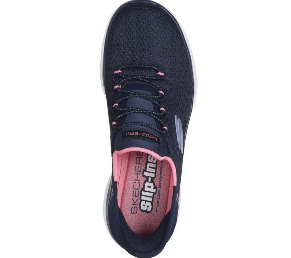 Women's Wide Fit Skechers 150123 Slip-ins Summits Diamond Dream Trainers