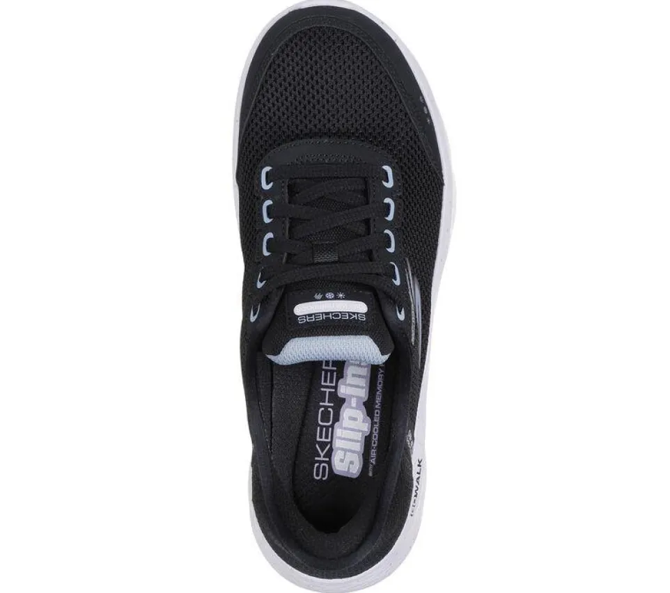 Women's Wide Fit Skechers 124846 Go Walk Flex Clear Creek Trainers