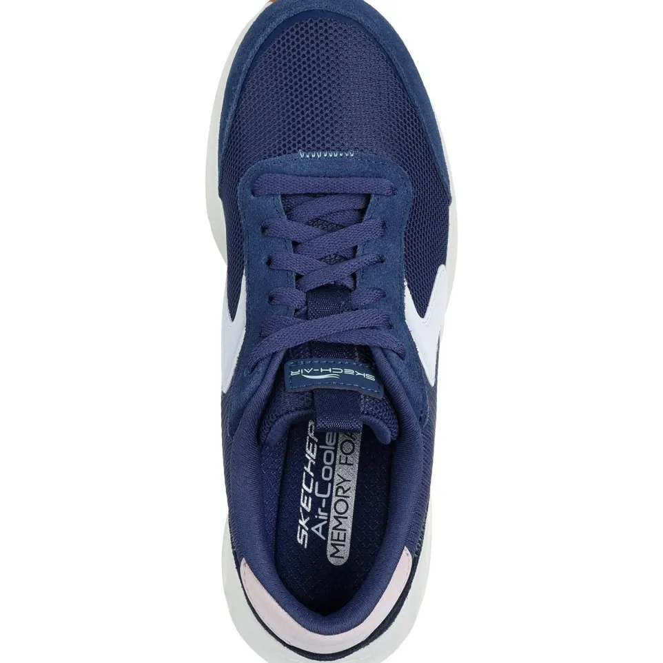 Women's Wide Fit Skechers 150076 Skech Air Court Trainers