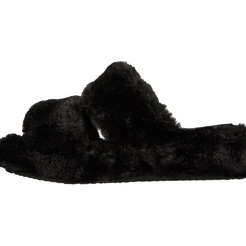 Women's Wide Fit Skechers 167238 Cozy Wedge Slippers