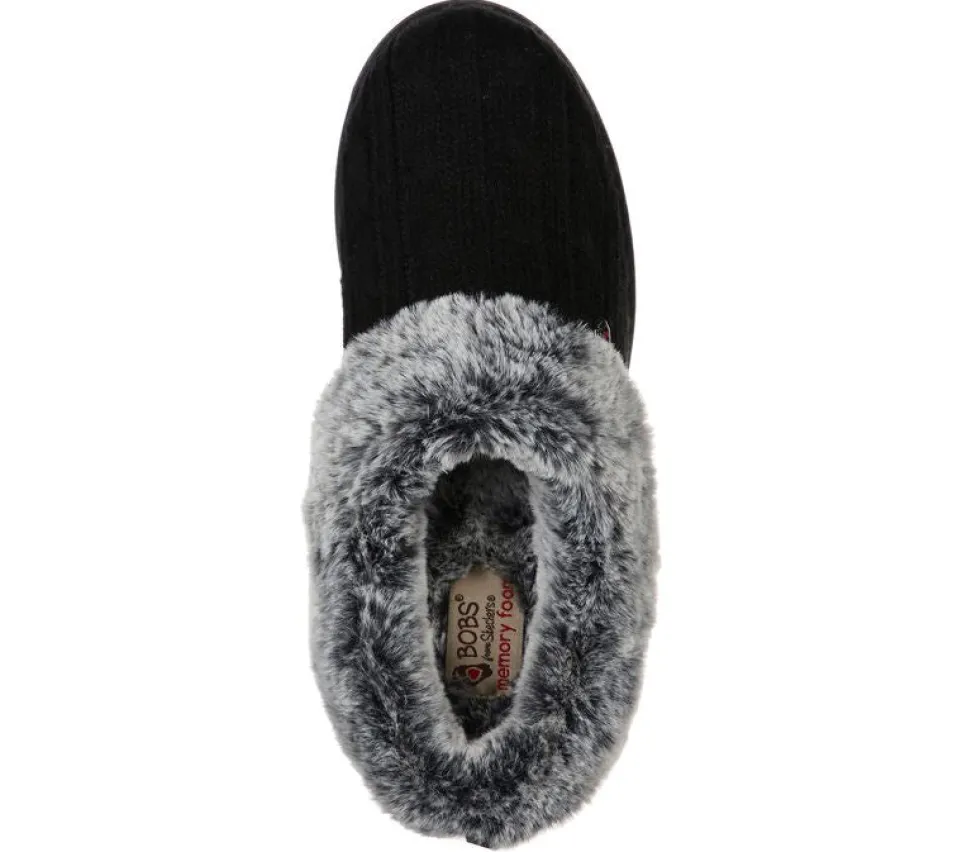 Womens Wide Fit Skechers Bobs Ice Angel 31204W Mule Slippers