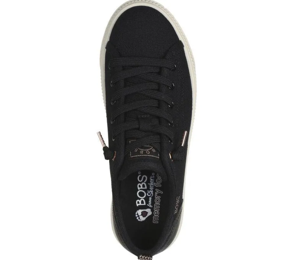 Women's Wide Fit Skechers Bobs Copa 114640 Canvas Shoes