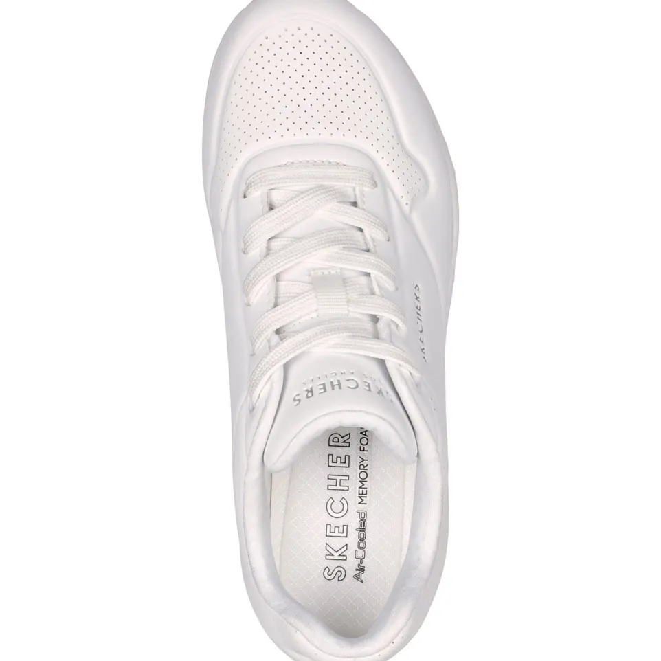 Women's Wide Fit Skechers 73690 Uno Stand On Air Sports Trainers