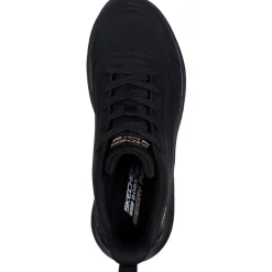 Women's Wide Fit Skechers 117497 Bobs Sport Squad Waves Trainers