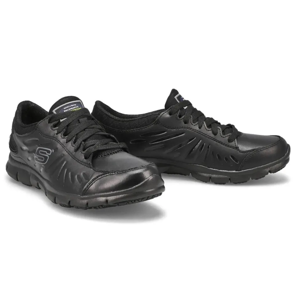 Women's Wide Fit Skechers 76551EC Eldred Occupational Trainers