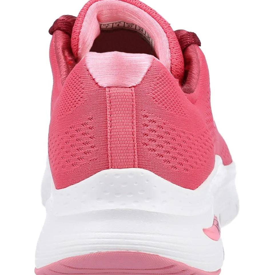 Women's Wide Fit Skechers 149057 Unny Outlook Sports Trainers - Rose