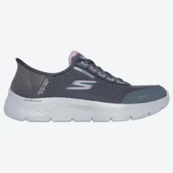 Women's Wide Fit Skechers 124846 Go Walk Flex Clear Creek Trainers