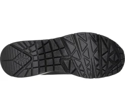 Women's Wide Fit Skechers Uno 155196 Shimmer Away Trainers - Black
