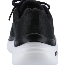 Women's Wide Fit Skechers 124578 GO walk Hyper Burst Trainers - Black/White