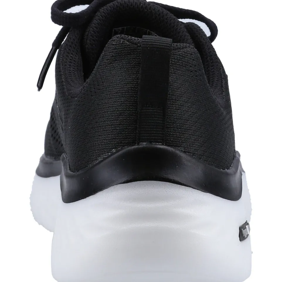 Women's Wide Fit Skechers 124578 GO walk Hyper Burst Trainers - Black/White