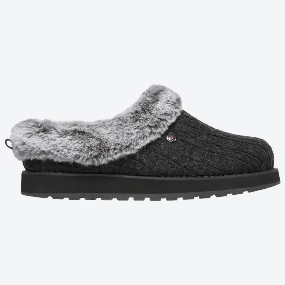 Womens Wide Fit Skechers Keepsakes Ice Angel Mule Slippers - Exclusive
